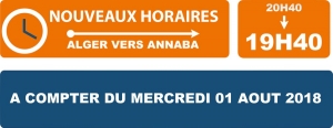 Nouveau horaire pour le train Alger - Annaba
