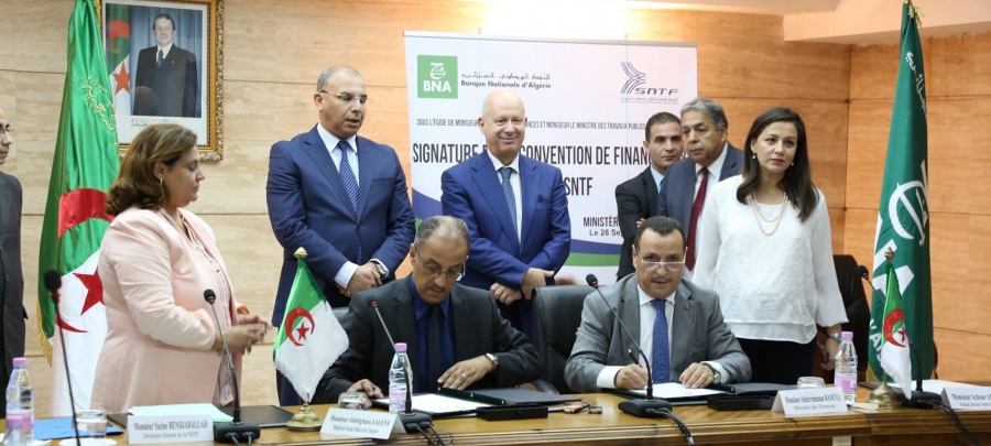 الشركة الوطنية للنقل بالسكك الحديدية و البنك الوطني الجزائري  يوقعان على اتفاقية مشتركة للتمويل